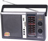 Multiband Radio with USB/SD and Rechargeable Battery (HN-6000UAR)