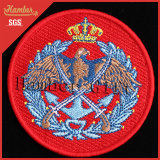 Red Iron on Embroidery