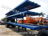 Two-Axle Flatbed Container Semi Truck Trailer with Bogie Axle