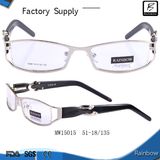 New Design Stainless Steel Eyewear with Acetate Temples (MW15015)