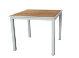 Aluminum Table Teak Wood Top Outdoor Furniture (D540)