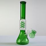 Glass Pipe Glass Smoking Pipe with Helix Percolator 12 Inches High (GB-073)