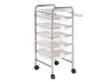 Awaka Elegant White Salon Trolley, Pedicure/Manicure Trolley