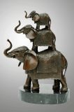 Bronze Sculpture Bronze Statues Animal Sculpture Statue Elephant (HY069) 