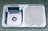 Single Bowl Single Drainboard Stainless Steel Sink (KIS7848)