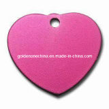 Heart Shape Anodized Aluminium Pet Tag (DT04)