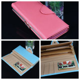 High Quality Clip Human Leather Girl Travel Wallet (XD140138)