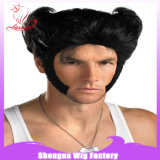 BSCI Green Environmental Protection Material Halloween Synthetic Party Wigs for Men with Beard Sideburns (SN0018)