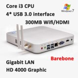 2014 New Barebone Mini PC Intel Core I3 Fanless 1.8g Dual Core Mini Desktop Computer Living Room HTPC 4 USB 3.0 HD4000 Graphic