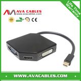 High Quality 3-in-1 Mini Dp to HDMI/VGA/DVI Adapter Cable