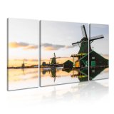 Windmill Landscape Wall Decorative Painting Made of Canvas