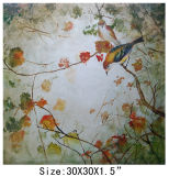 Hand Made Classical Bird and Flower Oil Painting on Canvas (LH-700511)