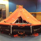 Throw Over, Self-Righting, Open Inflatable Life Raft, 4 Persons Small Crafe Life Raft for Fishing Boat Lifesaving
