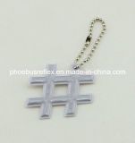 Cross Design Reflective Badge Key Chain En13356