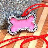 Pink Cute Bone Shape Pet Charm