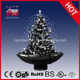 Classic Black and White Christmas Tree Decoration with Snowflakes