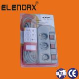 European Style 3 Way Individual Switch Power Cord (E6003EIS)