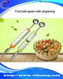 Stainless Steel Fruit Dig Ball Spoon with Engraving Function (KT-02)