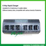 Six Bay Rapid Charger for Two Way Radio Battery