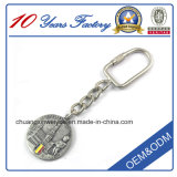 Factory Custom Antique Silver Rounded Key Chain (CXWY-k39)