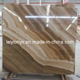 Wooden Yellow Onyx Natural Marble Floor