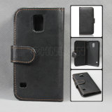 High Quality Wallet Leather Cell Phone Case with Card Slots for Samsung Galaxy S5 I9600 G900