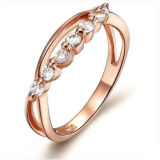 New Design Diamond Jewelry Luxury Rose Gold Ring