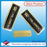 Rectangle Gold Epoxy Enamel Name Badge Holder (LZY-10000344)