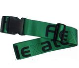 Plastic Buckle Logo Print Cotton Belt