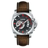 Men Watch (brown band black dial) (SS0046)