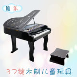37 Keys Emulational Wooden Piano with Chair Toy Piano