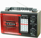 Portable Radio with USB/SD and Rechargeable Battery and Wooden Cabinet (HN-3313UAR)
