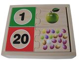 Wooden Puzzles in a Box Wooden Numbers Match