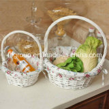 Hot-Selling White Round Fruit Wicker Basket