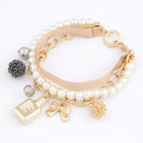 Charms Pearl Pendent Gold Plating Bracelet