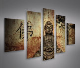Budda Painting 5 Panels Canvas Prints