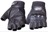 Genuine Goat Leather Injection Fist Protector Rubber Patch Cuff SBR Motorcycle Accessory Glove