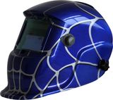 Blue Spider Web Solar Power Auto Darken Welding Helmet