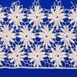 Cotton Embroidery Weaving Lace Fabric (YJC12564)