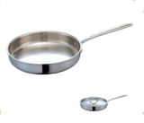 3 Layer Stainless Steel Frying Pan with Single Steel Handle (LXSN0D012000140)
