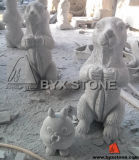 Granite Mole & Totoro Animal Stone Sculpture for Garden Decoration