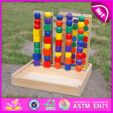 2015 Educational Stacking Game Toy for Kids, Perceptivity Developing Wooden Stacking Toy, Safety Wooden Stack Math Toy W13D074