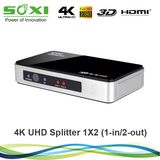 High Speed Ultra HD 4k HDMI V1.4 Splitter 1X2 with Cec