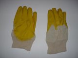 Yellow Color Latex Coated Glove