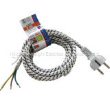 VDE Textile Power Cable, Electric Iron Power Cord, Cotton Braid Cables
