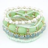 Multilayer Light Blue Stone Fashion Bracelet