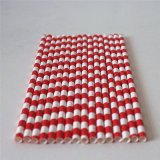 Red Striped Paper Drinking Straw with Different Designs for Party