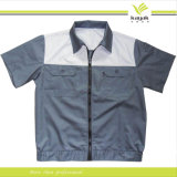 Custom High Quality Summer Short Sleeve Top Zip Work Uniform (UJ-005)
