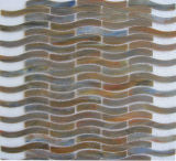 Iridescent Tiffany Glass Wave Mosaic