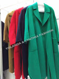 Fashion Women's Wool Long Coat/Folded Collar Belted 100% Wool Coat/Women's Clothing/Winter Outer Wear /Ladies Coat